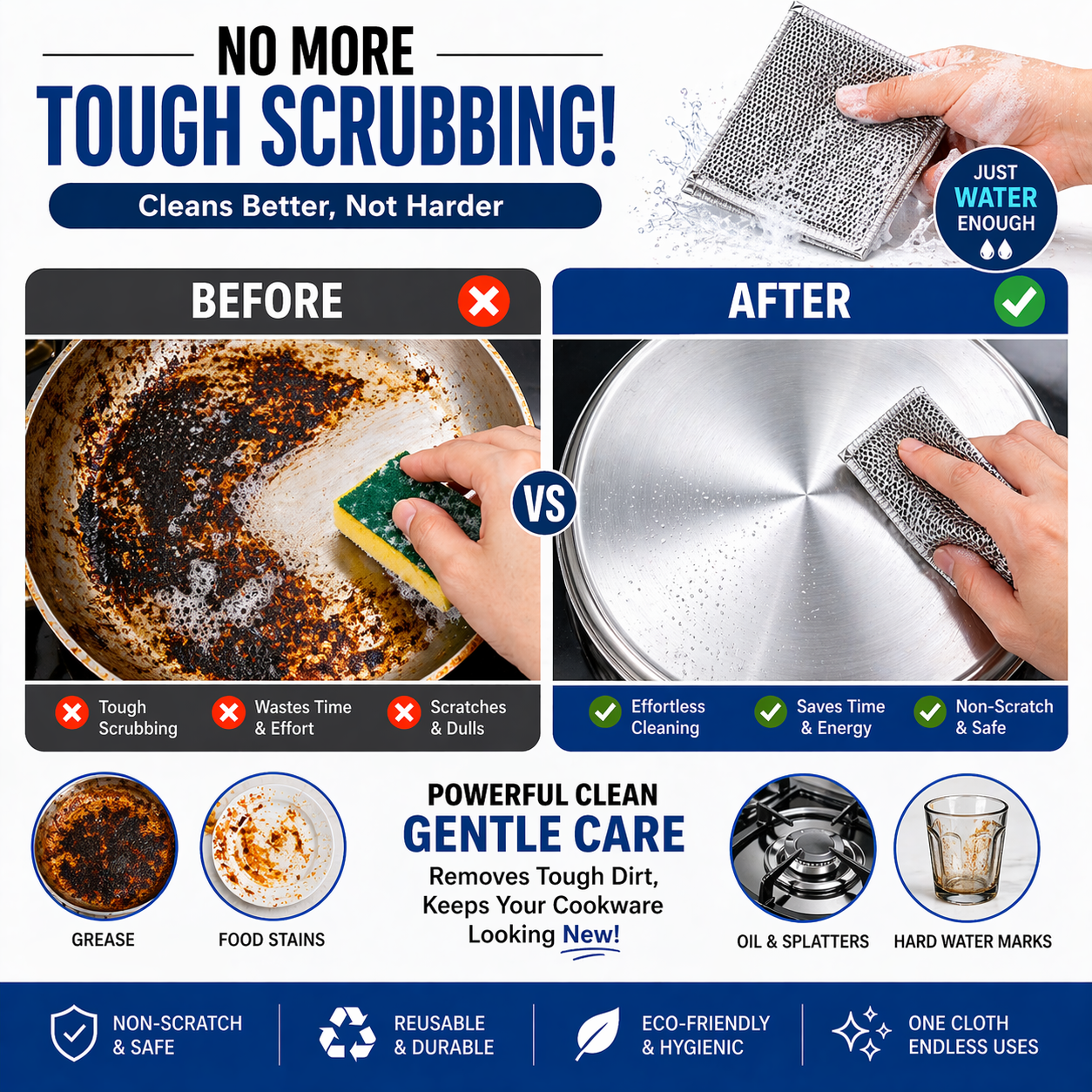 PureScrub™ | Non-Scratch Wire Dishcloth