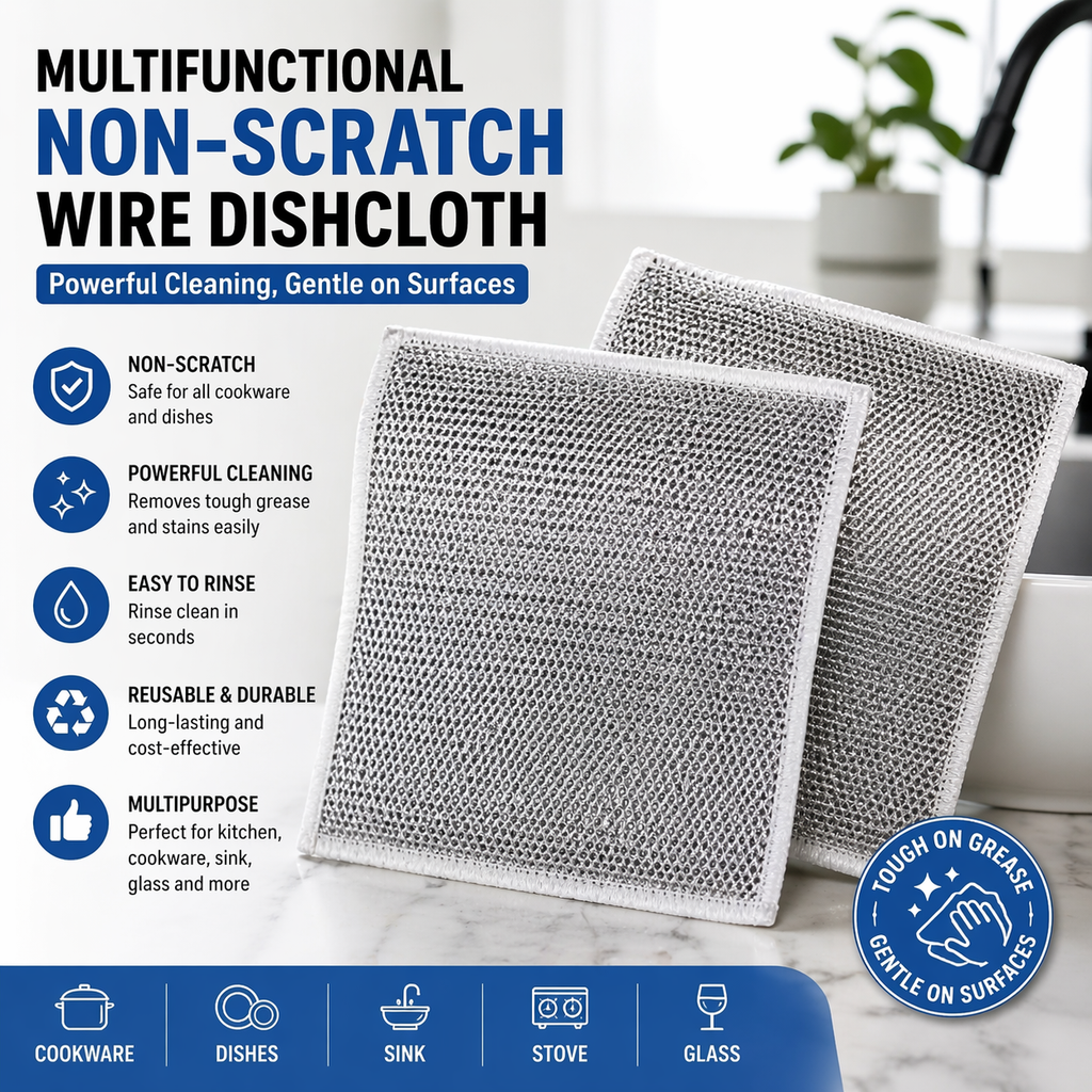 PureScrub™ | Non-Scratch Wire Dishcloth