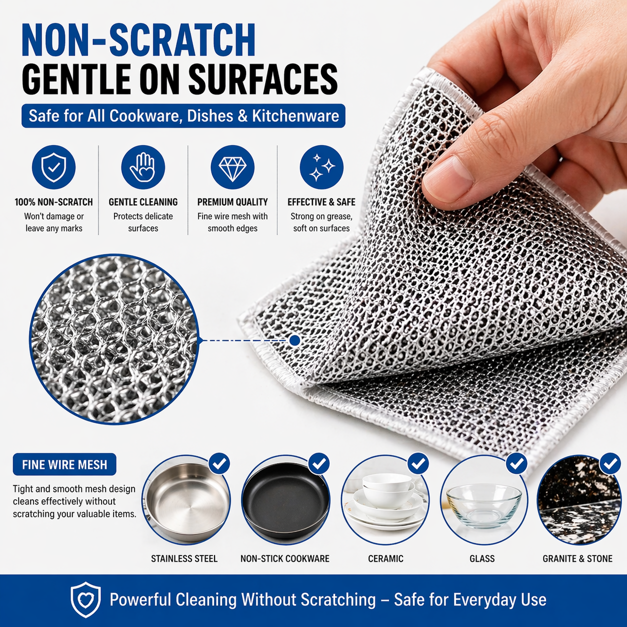 PureScrub™ | Non-Scratch Wire Dishcloth