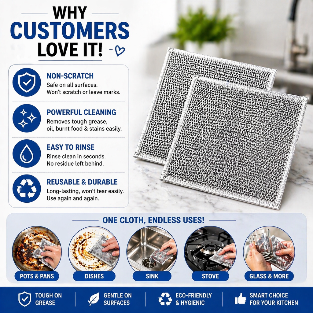 PureScrub™ | Non-Scratch Wire Dishcloth