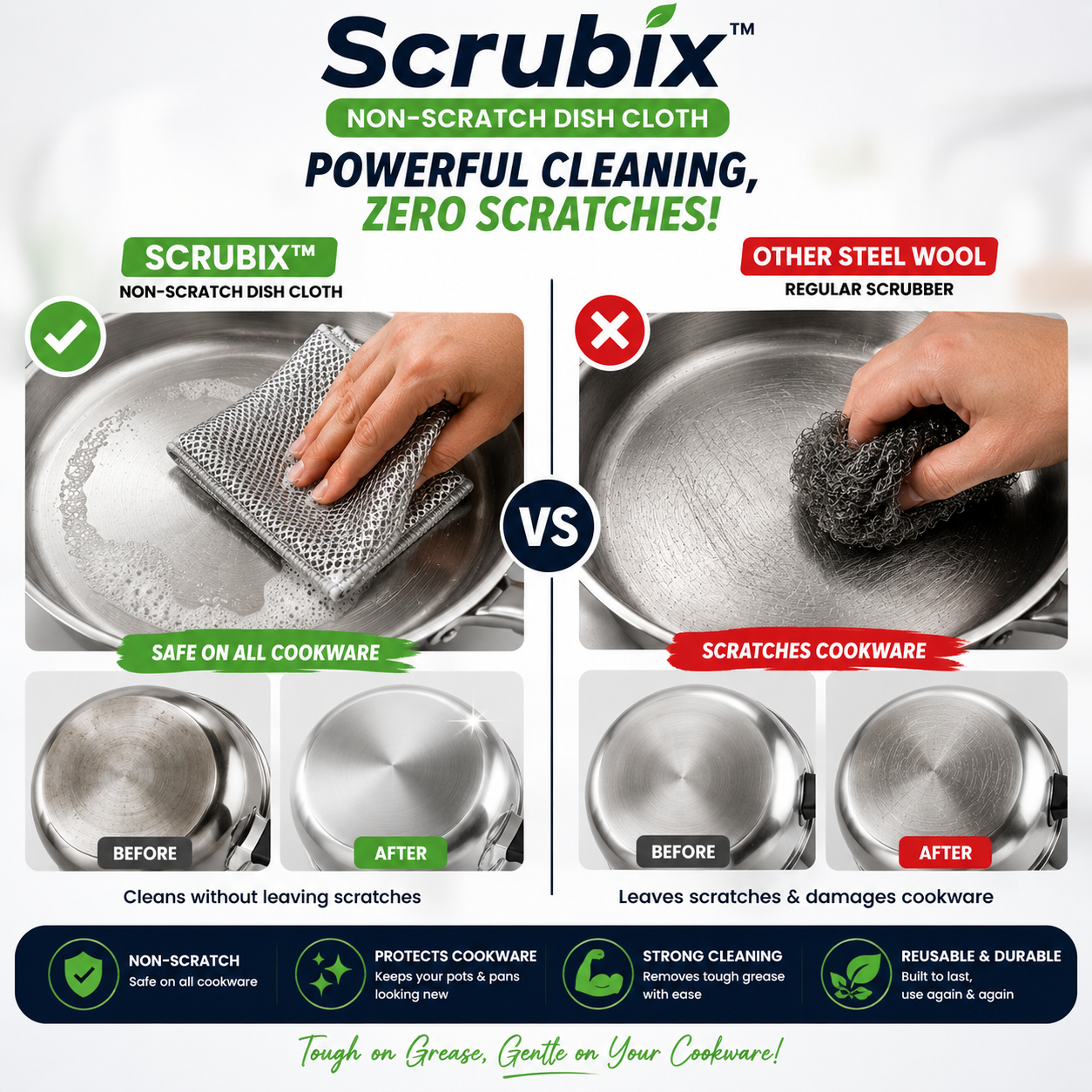 SCRUBIX™ NON-SCRATCH DISH CLOTH